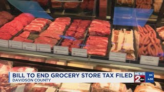 Bill to end grocery store tax filed in Tennessee