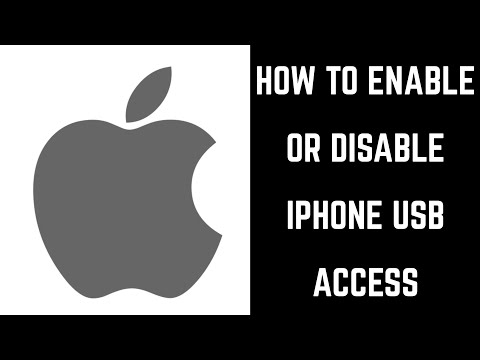 How to Enable or Disable iPhone or iPad USB Access