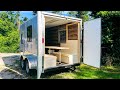 Cargo Trailer RV Conversion / Bed and Toilet