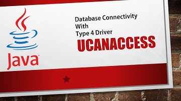 JDBC Type 4 Driver UCanAccess