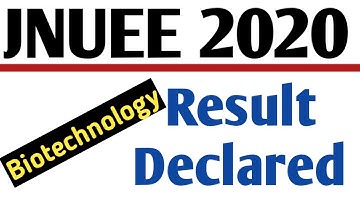 JNU  Result Declared Biotechnology| JNU Biotechnology Result Declared | | #jnueeresult