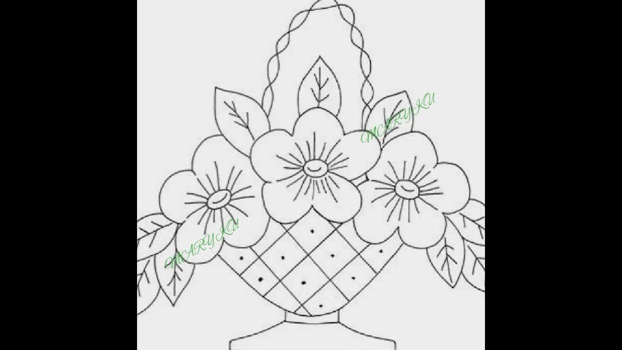 SORPRÉNDETE!!!! HERMOSOS PATRONES DE CANASTAS FLORALES PARA BORDAR - YouTube sorpr-ndete-hermosos-patrones-de-canastas-florales-para-bordar-youtube