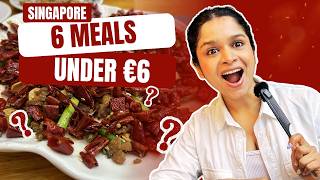 6 meals under €6 in Singapore 🇸🇬 | Budget food guide (SGD to Euro & Rupee)