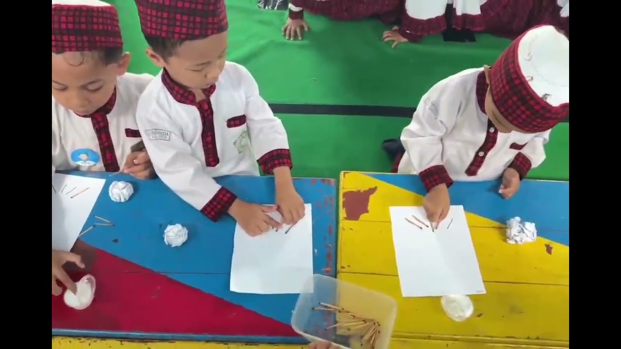 Mencap dengan kertas menjadi bentuk api#kel.A # RA PERWANIDA #REJOSO