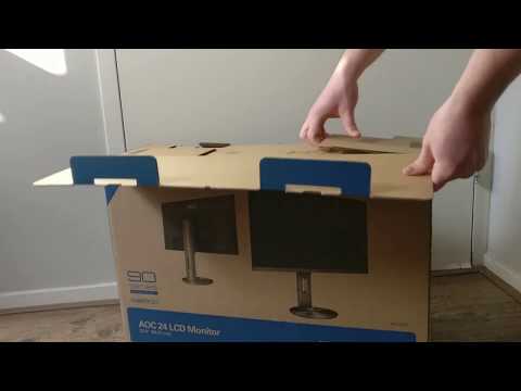 Unboxing AOC I2490PXQU 24 inch full hd IPS monitor