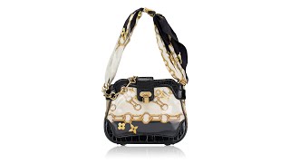 Louis Vuitton Limited Edition Monogram Charms Alligator Linda Scarf  Shoulder Bag, Louis Vuitton Handbags