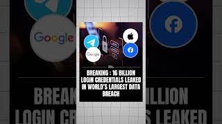 16 Billion Acc Passwords Leaked.Largest Data Breach Ever: Tips To Protect Your Accounts#dartaleak