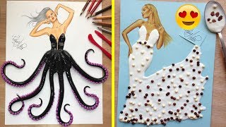 Fashion Illustrator Creates Stunning Dresses From Everyday Objects