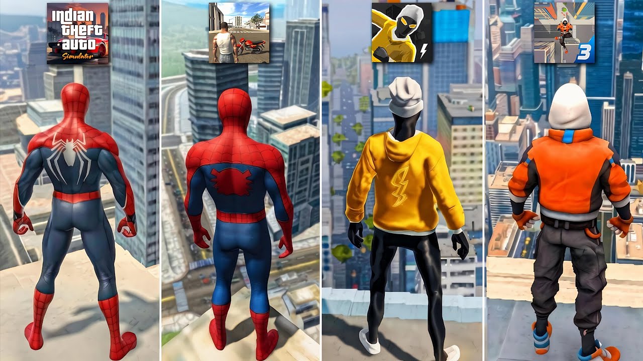 Spider-Man Jumping In Indian GTA Games 🤯