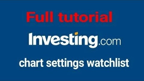 Investing.Com watchlist create, Chart Save and Setting