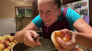 Processing peaches to freeze