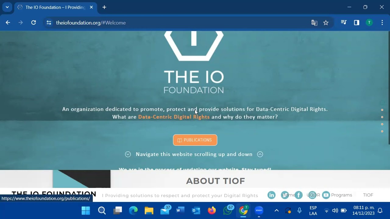 Screen reader testing NVDA - The IO Foundation