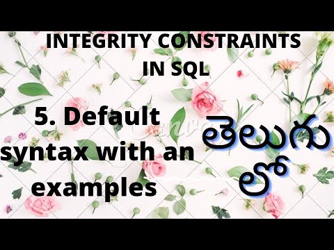 What is default constraint in SQL | Default constraint in Telugu | SQL in Telugu