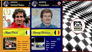 1989 F1 winner card