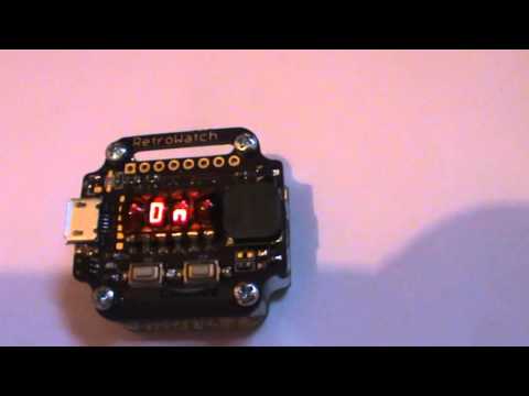 Retro vintage led watch,  bubble display from 1970 Year