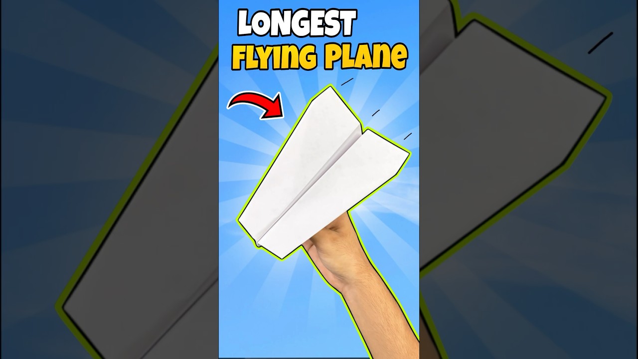 How to Fold a Paper Airplane That Flies Far 🤩 | Easy Paper Plane 