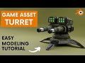 Blender Turret / Game Asset Modeling / Free Tutorial
