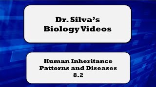Human Inheritance patterns and diseases – 8.2 – Biol 189