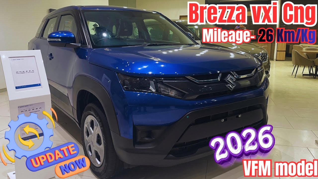 2026 New Updated 😱 Maruti Brezza Vxi CNG Detailed Review ✅