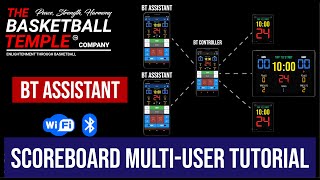 Multi-User Basketball Scoreboard Control with BT Assistant App (iOS \& Android)