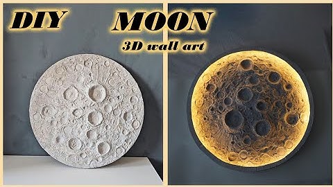 Making MOON lamp |DIY moon 3D textured wall art