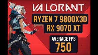 Valorant on R7 9800X3D + RX 9070 XT || 750 FPS #valorantrx9070xt #valorantfps #valorantfpsboost