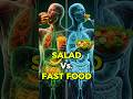 What Happens Inside Your Body When You Eat Fast Food VS. Salad?