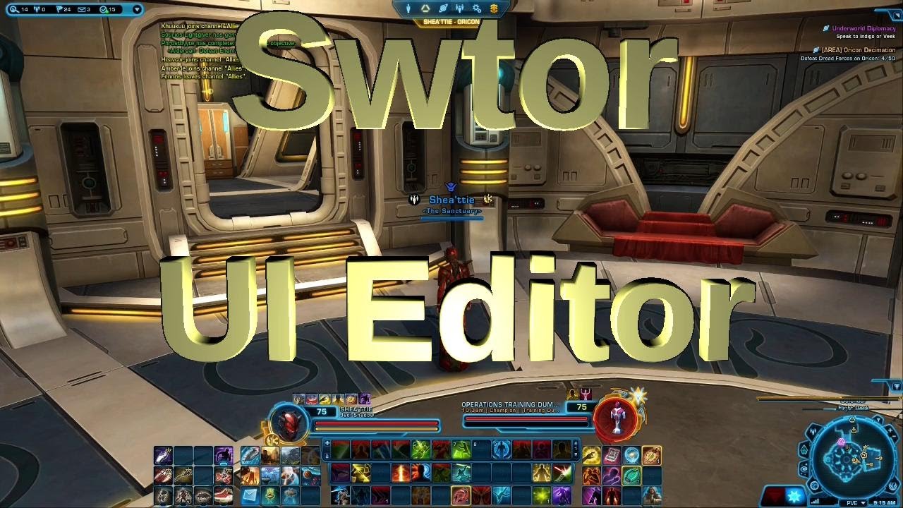 SWTOR - UI editor interface guide and how you can customize it
