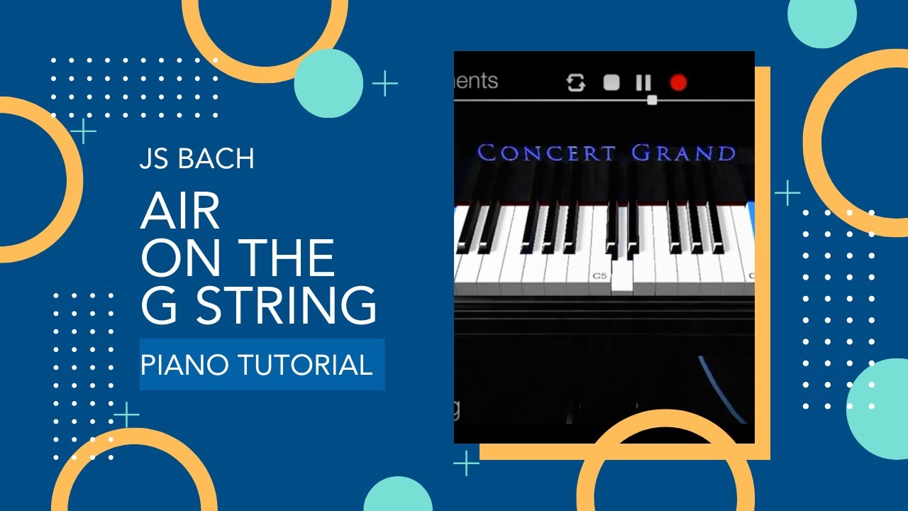 Bach: Air on the G String - piano tutorial - YouTube