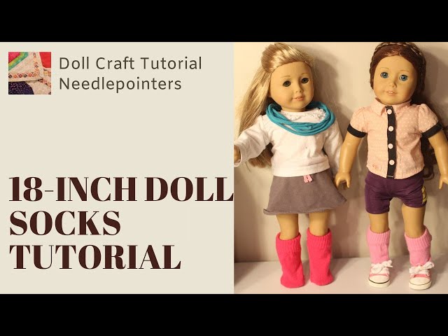 How to Make Socks for 18-inch Doll (Dollar Store Craft) 