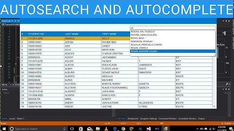 How To Create Auto Complete And Auto Search