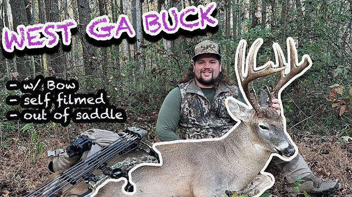 West Georgia Buck w/ Bow! (Buck stands up at 65 yd...