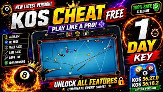 KOS Cheat 1 Day Free | 8 Ball Pool Hack Gameplay VIP Unlocked All Tables Autoplay Easy 