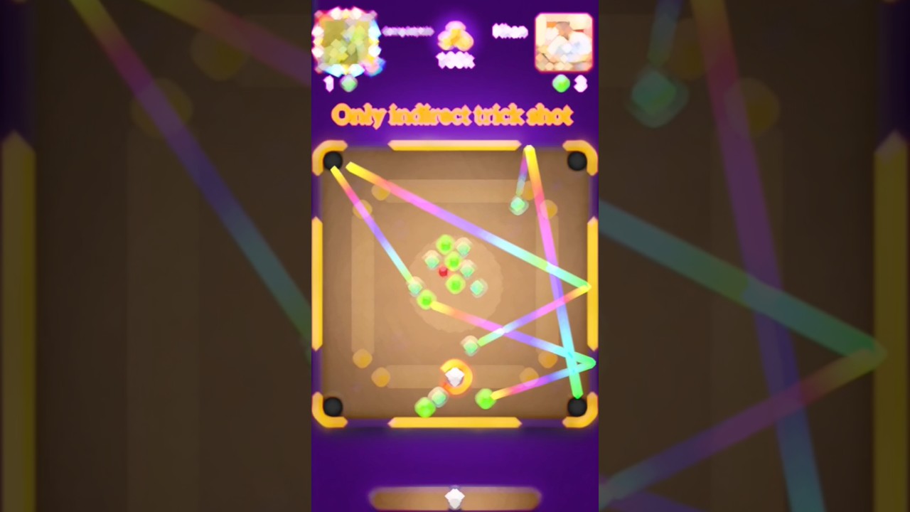 Only Indirect Trick Shot Carrom Pool Mastermind Magic Indirect Trick Short 👌👌🔥 