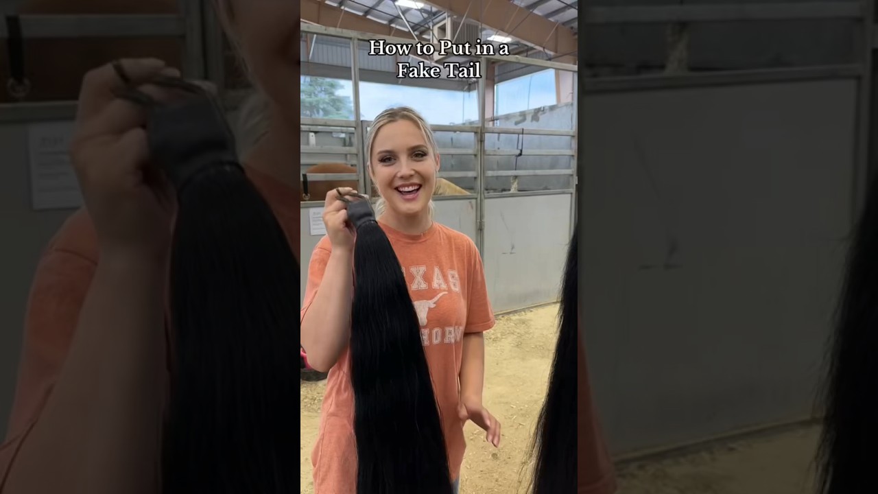 How To Put In A Fake Tail #shorts #horses #horseshow #equestrian