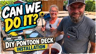 THE DECK IS GOING DOWN! 🚤 | THE PONTOON IS GETTING A NEW FLOOR! 🚤 | Marine Grade Deck Install
