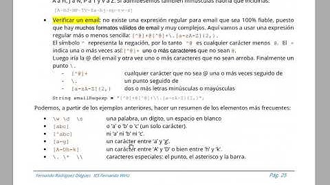 26 Programación.  Expresiones Regulares en Java