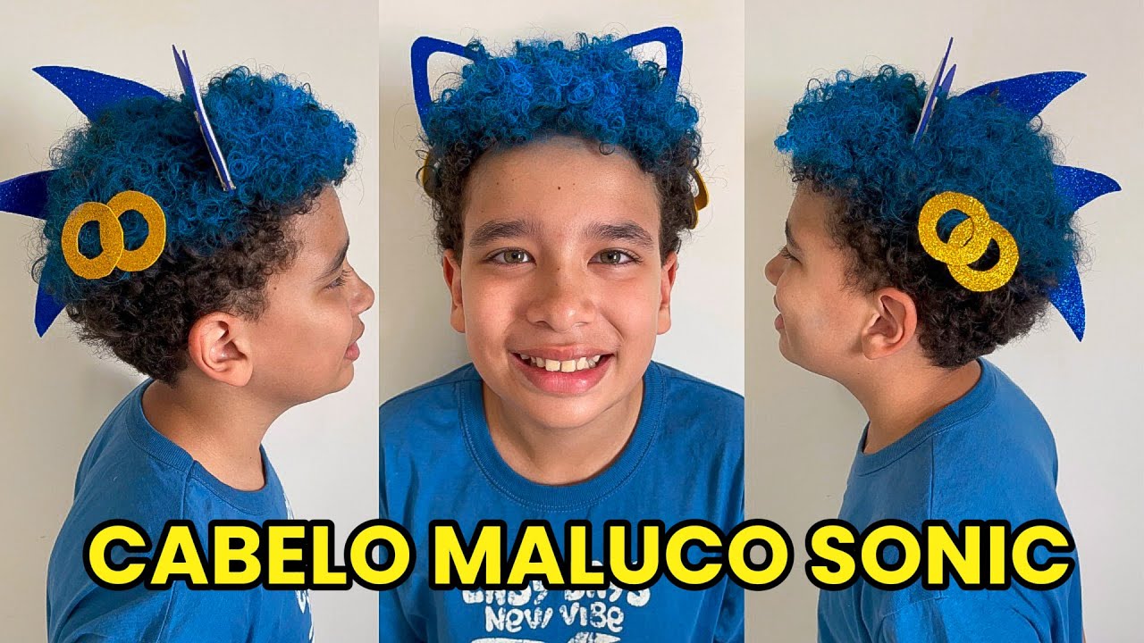 Cabelo Maluco Sonic para os Meninos💙 - YouTube