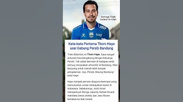 Thom Haye Ke Persib Bandung #persib #thomhaye #bobotoh