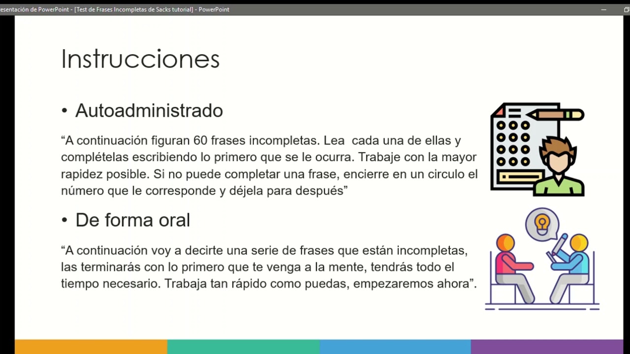 Tutorial Test de Frases Incompletas de Sacks - YouTube