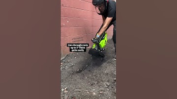 Mini handheld trencher doing work! It