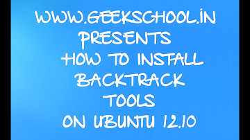 How to Install BACKTRACK Tools on Ubuntu 12 10