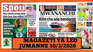Magazeti Ya Leo Machi 102026 Jumannemagazeti Ya Michezo Leo Asubuhiijumannesimba