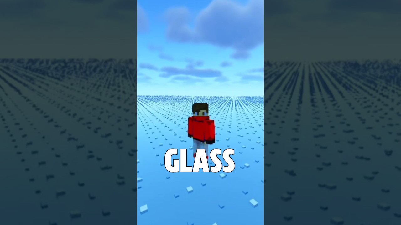 Minecraft But The Entire World Is Glass #minecraft #shorts #funny