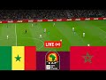 السنغال ضد المغرب بث مباشر نهائي كأس الأمم الأفريقية 2025 مباراة كاملة محاكاة لعبة فيديو 