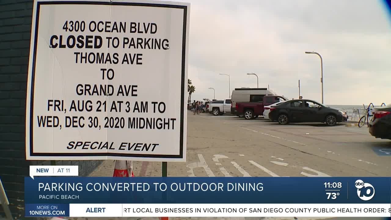 Pacific Beach parking to be converted to outdoor dining YouTube
