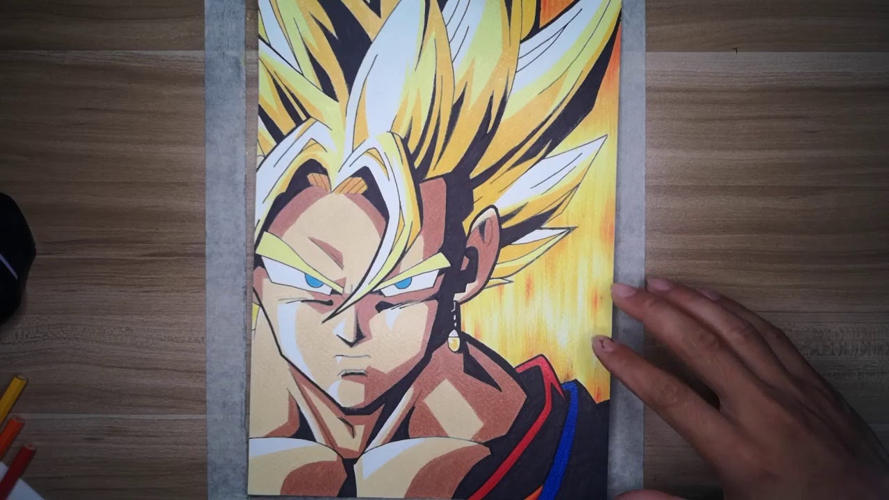 Drawing Goku Super Saiyan dragon ball | Kazewa (Full)