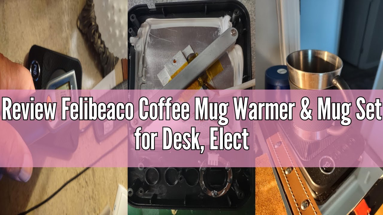 Review Felibeaco Coffee Mug Warmer & Mug Set for Desk, Electric 36W Coffee Cup Warmer with Auto Shut
