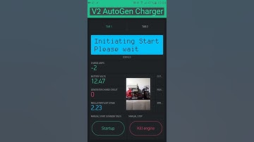 Generator converted to auto start stop charging a battery bank with mobile app V2