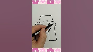 How To Draw Alphabet Lore Letter A  #cute #viral #art #tutorial #2024 #shorts #letter #fyp